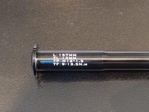 157mm x 12mm x 1.5mm Bike Thru Axle