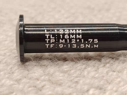 122mm x 12mm x 1.75mm Pitch Front Thru Axle