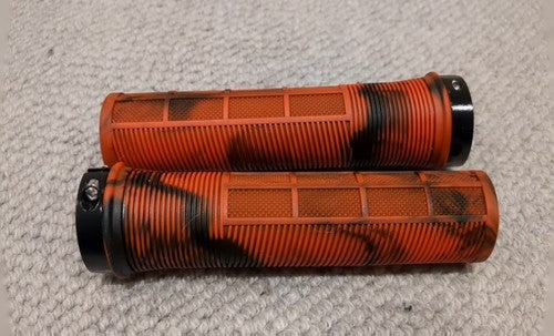 MTB Grips Single Lock Red EJ's Fear of Death Grips