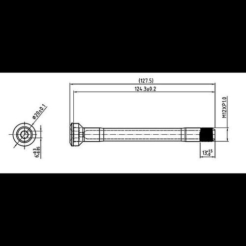 12 x 100mm Thru Axle Compatible With Specialized S180200004 127.5mm Length