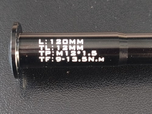 12mm x 120mm x 1.5mm Bike Thru Axle