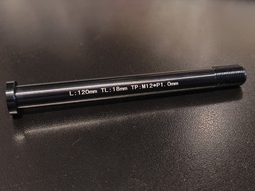 12mm x 120mm x 1.0mm Bike Thru Axle