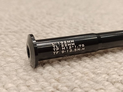 12mm x 192mm x 1.75mm MTB Rear Thru Axle