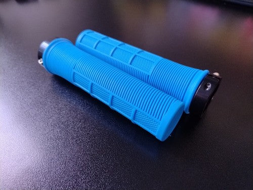 MTB Grips Single Lock Sky Blue EJ's Fear of Death Grips