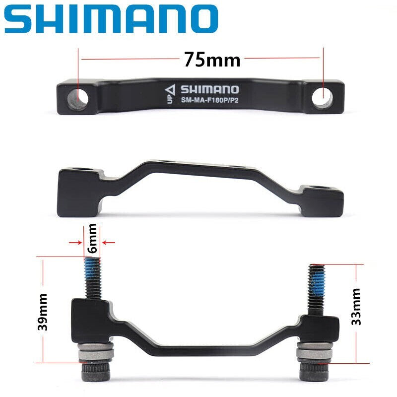 Shimano PM 180mm MTB Disc Brake Rotor Caliper Bike Mount Adapter Front Rear