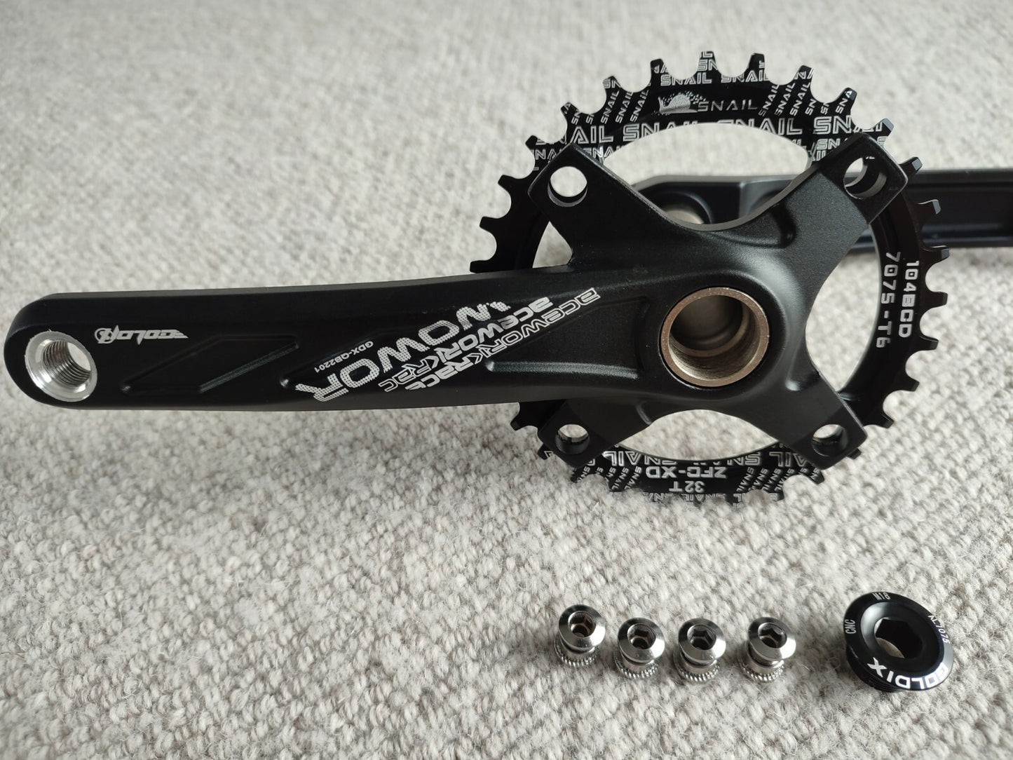 Raceworks 104BCD 32T MTB Bike Crankset & BB Narrow Wide Chainring 170mm
