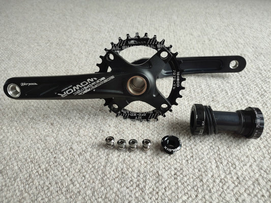 Raceworks 104BCD 32T MTB Bike Crankset & BB Narrow Wide Chainring 170mm