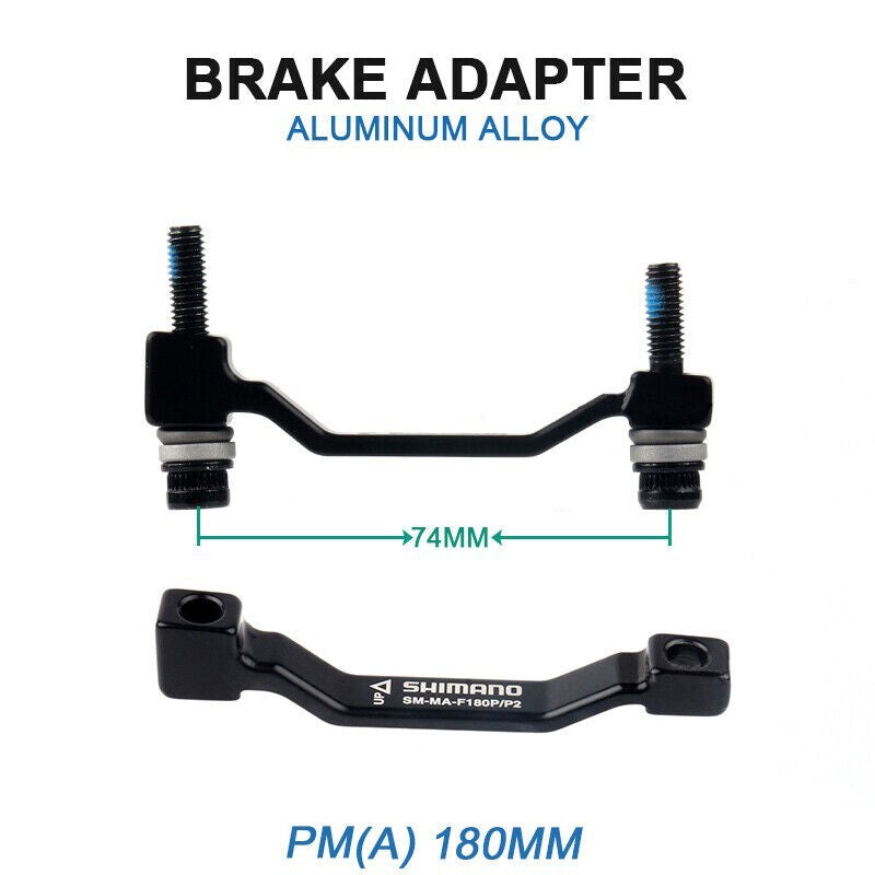 Shimano PM 180mm MTB Disc Brake Rotor Caliper Bike Mount Adapter Front Rear