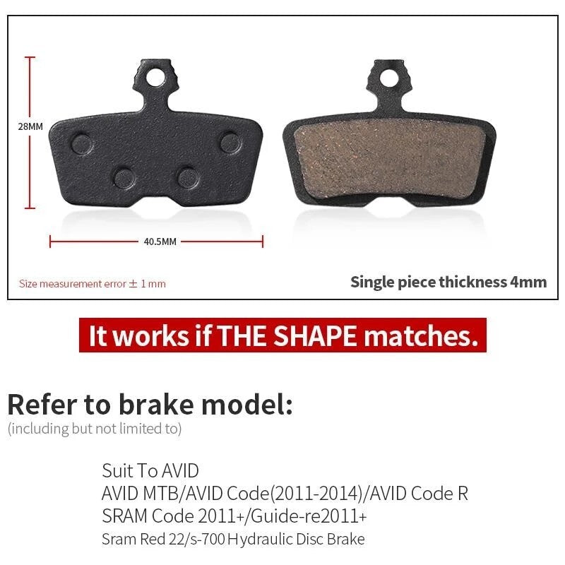 2 sets of AVID SRAM Guide RE Code R Compatible Disc Brake Pads