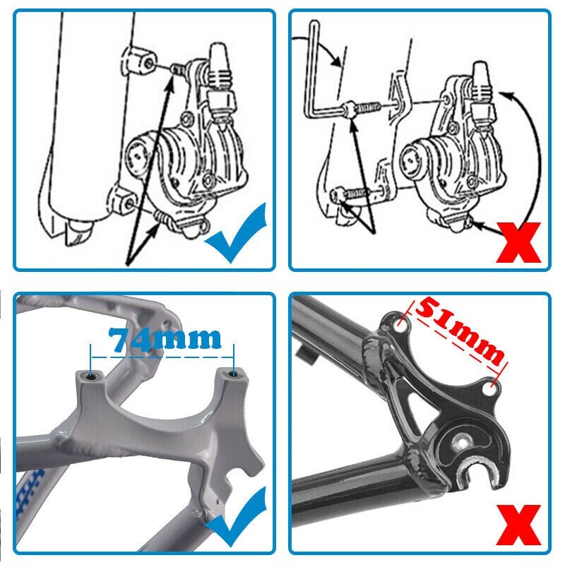 Shimano PM 180mm MTB Disc Brake Rotor Caliper Bike Mount Adapter Front Rear